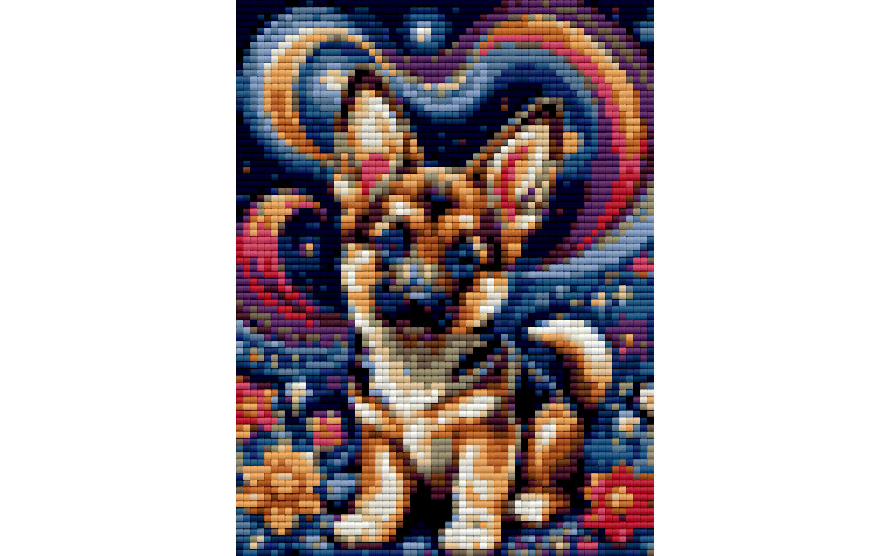 German shepherd dog puppy diamond painting pattern