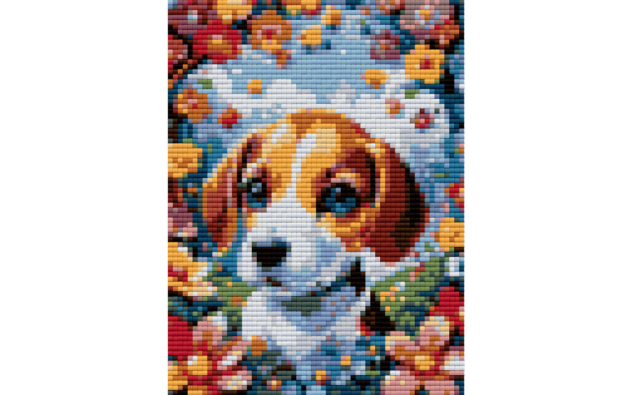 Beagle dog free diamond art pattern