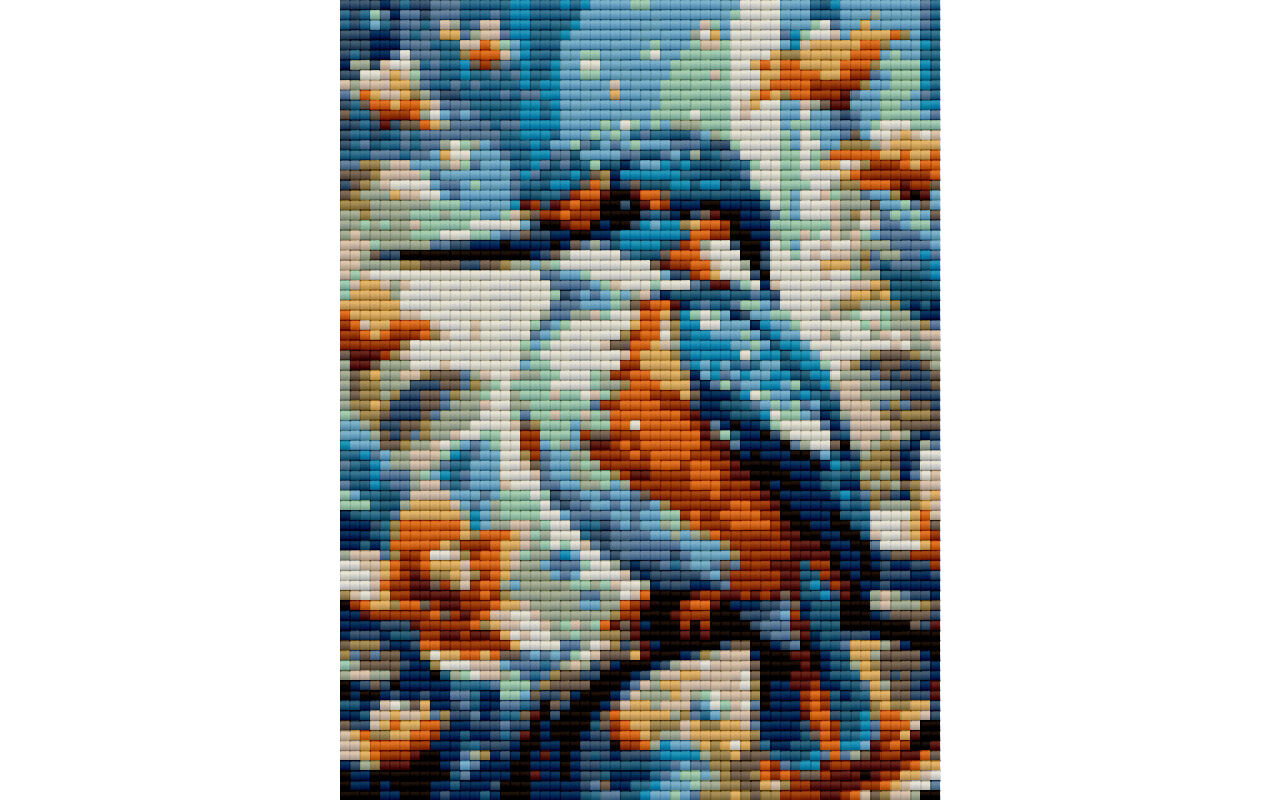 Kingfisher free diamond art pattern